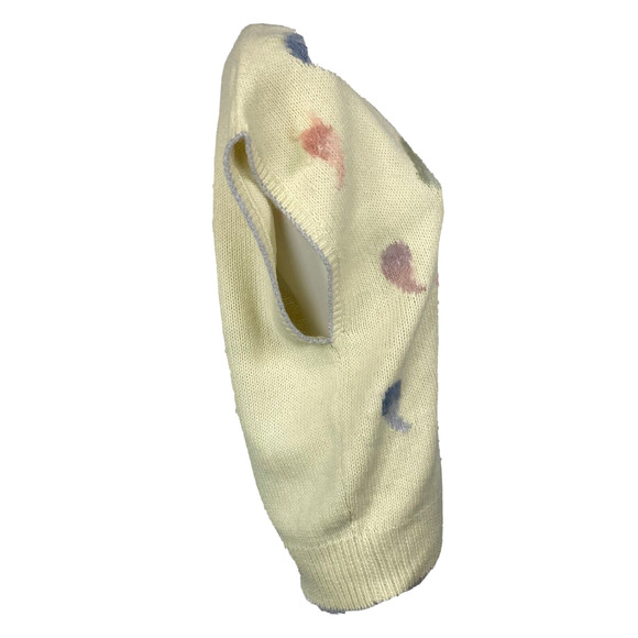 Pronto‎ Moda Sweater Womens Large Ivory Knit Wool Vintage V-Neck Cardigan - Picture 3 of 8